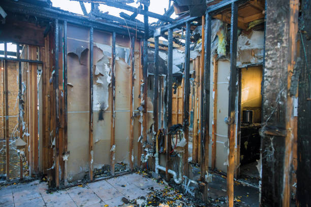 Professional Fire Damage Restoration technician working in Montgomery, TX